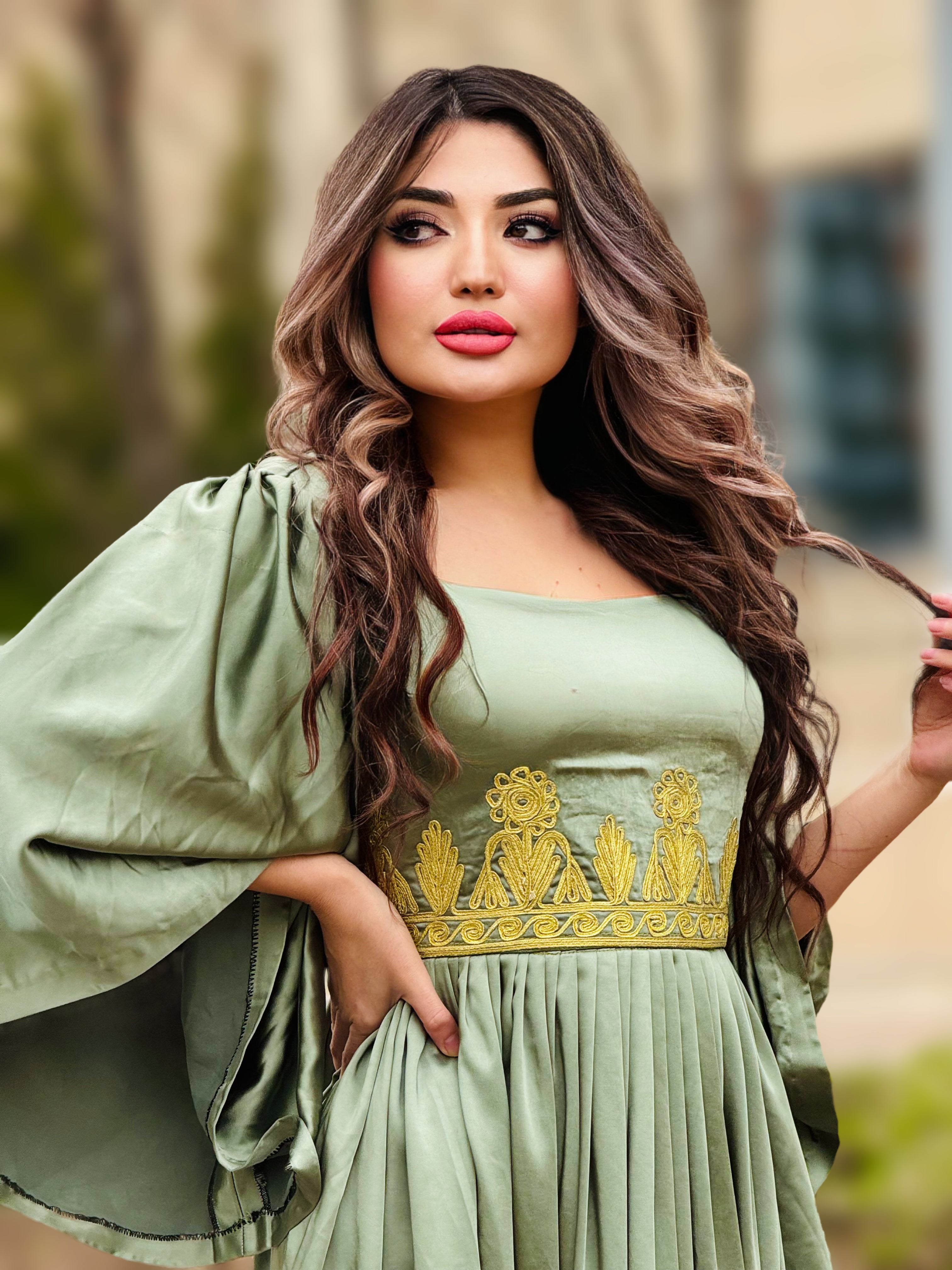 Jasmine Dress - Green Arsh Fashion Jasmine Dress - Green Arsh Fashion
