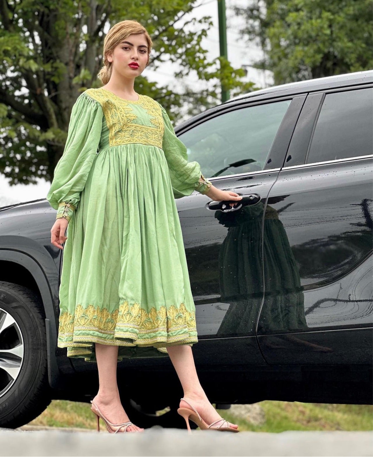 Blossom Dress - Mint Green Arsh Fashion Blossom Dress - Mint Green Arsh Fashion