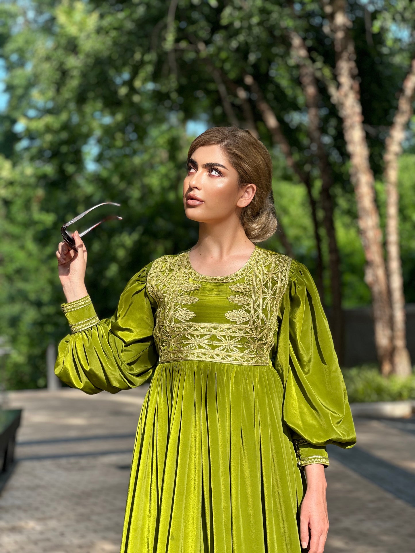 Blossom Dress - Olive Green