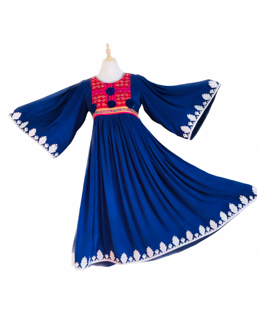 Royal Blue - Layli Meten Afghan Dress