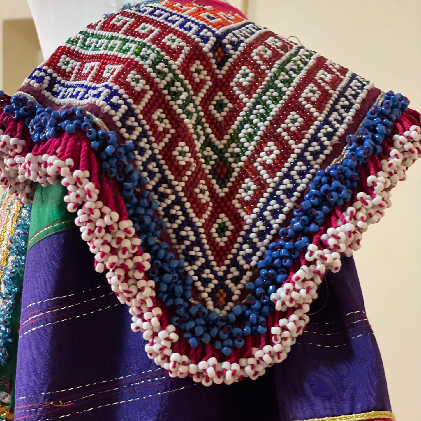 Fuscia Pink - Gul Bakhmal Afghan Dress