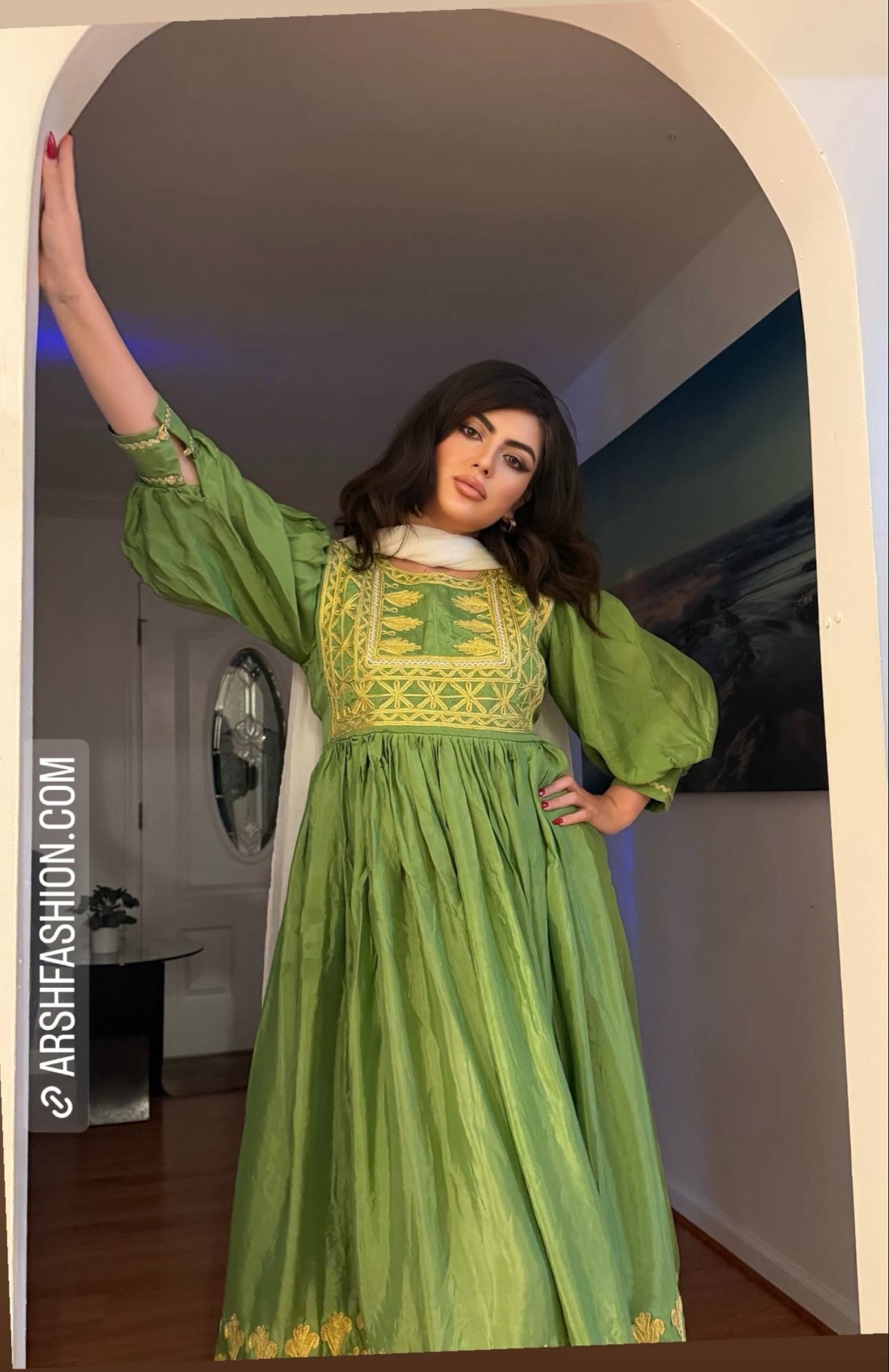 Blossom Dress - Olive Green Arsh Fashion Blossom Dress - Olive Green Arsh Fashion
