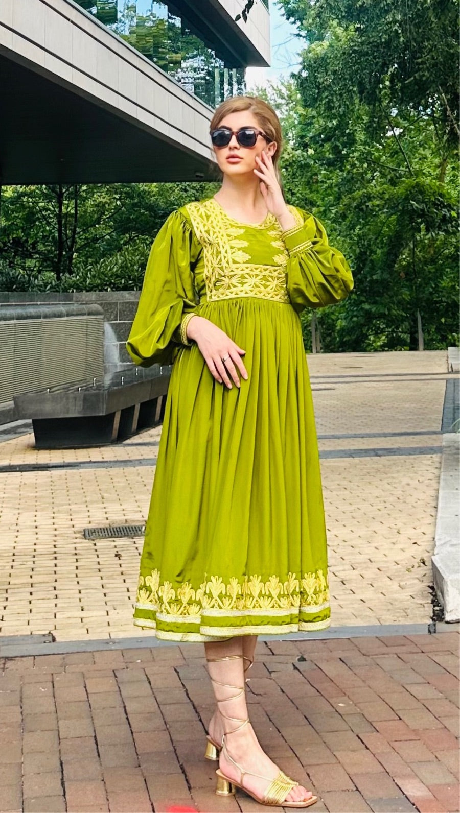 blossom green dress Signature Wrap Dress in Sage Blossom Jennafer Grace